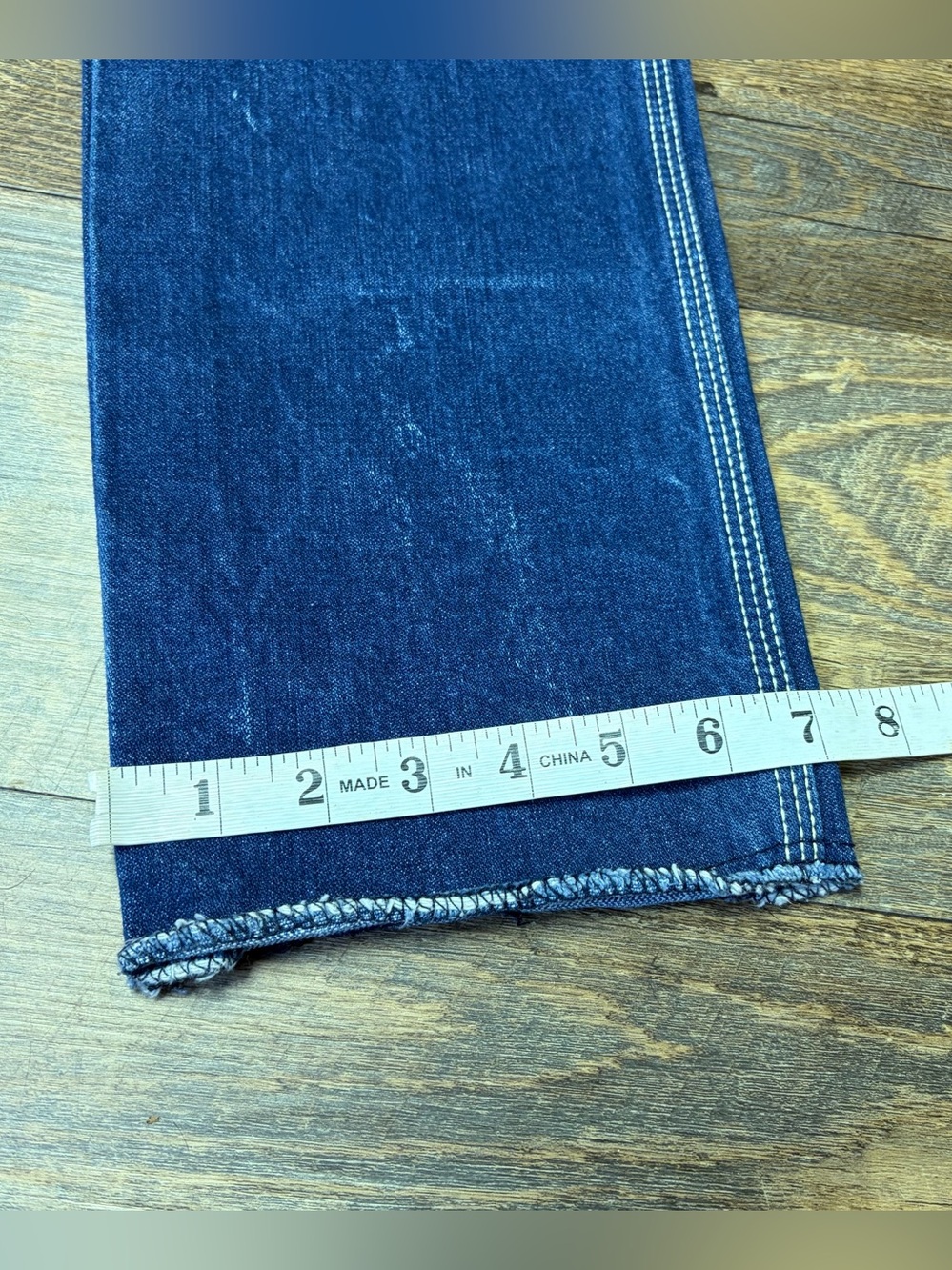 Vintage 80s Jordache Jean Women 33 (29) Pony High Waist Raw Indigo Denim Unhem - Picture 3 of 16
